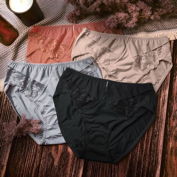 【曼黛瑪璉】雙弧 中腰三角內褲 M-XXL(霧灰藍/輕透棕/瑰粉橘/黑夜藍)