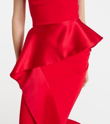 Maticevski Provocateur halterneck peplum satin gown
