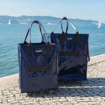 HULKEN｜浩肯包2.0｜藍色｜小｜折疊多輪推車 大型購物推車 購物袋 折疊推車 環保材質 環保購物袋 大容量 採購 採買 大包