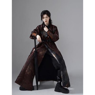 唐圓領袍等云來【火燒爛棉花】正品原創漢服秋男女款兩面穿云十六