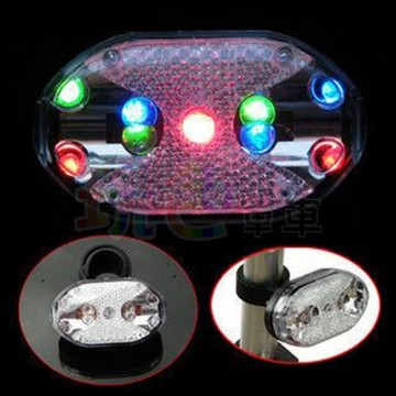 【彩色 車尾燈】 7種閃爍模式 9 LED 警示燈 後燈 尾燈
