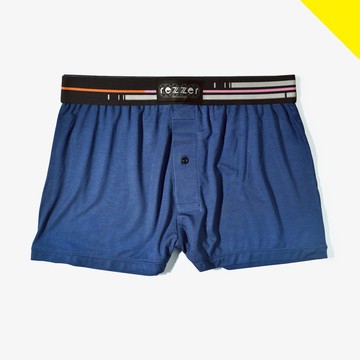 短版平口褲 ▶萬花筒-粉橘 藍【超細纖維】