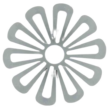 WE CHAMP 花朵造型加厚隔熱墊 灰色 TPR材質 15.8x15.8cm  4個