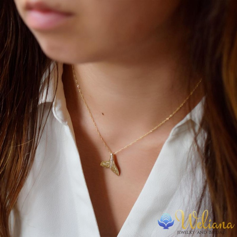 ハワイアンジュエリー　ペンダントトップ　14K　ホエールテール　現状品 楽天市場】【K18 リバーシブル ホエールテール ペンダントトップ
