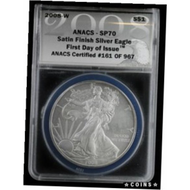 アンティークコイン 2008 W Burnished American Silver Eagle ANACS SP