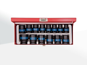 KING TONY 專業級工具 14件式 1/2 DR. 氣動六角套筒組 KT4414MP