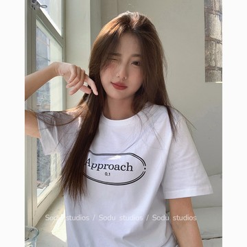 【鹿向南】100%純棉T恤  ins 風衣服 短袖 短袖上衣 運動上衣 寬鬆 t恤 字母 短袖t恤 oversize