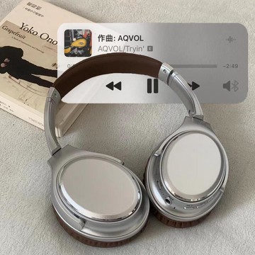 復古美拉德降噪頭戴式無線耳機掛脖健身騎行女生兒童拍照道具