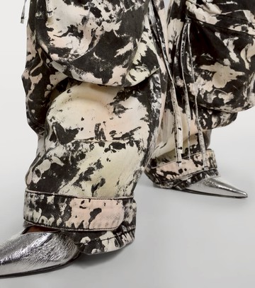 The Attico Fern printed mid-rise cargo jeans