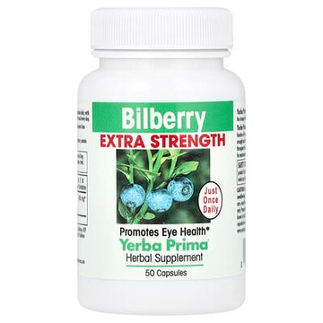 Yerba Prima, 歐洲越橘膠囊，特強型，160 毫克，50 粒