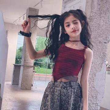 寵粉春禮🌸女童甜酷穿搭兒童潮酷時髦jazz多巴胺演出衣服女團爵士舞上衣7QV4