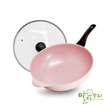【MASTER CUISINE】吉拉朵系列-草莓甜心鈦陶瓷不沾炒鍋組32cm(附蓋)