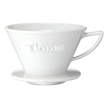 金時代書香咖啡  TIAMO K02 陶瓷咖啡濾器附滴水盤匙量匙 -白色  HG5289