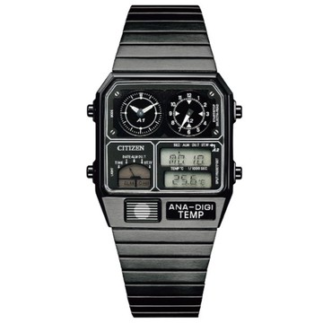 CITIZEN星辰錶 JG2105-93E Chronogragh 復古風古典電子計時腕錶/黑32.5 x 40.6m