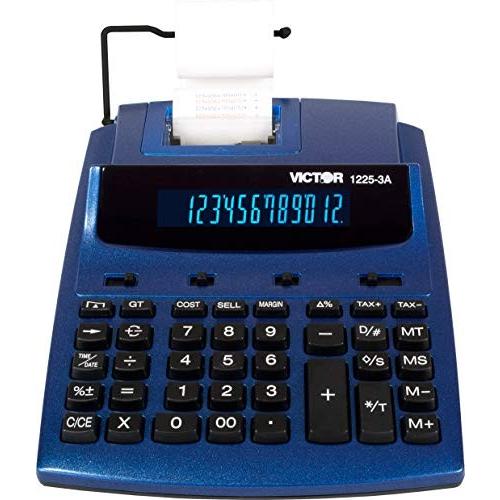 Victor 12253A Antimicrobial Two-Color Printing Calculator, Blue Red Pr