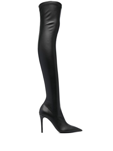 Stella McCartney - Iconic 100mm heeled boots - women - Polyurethane/Polyurethane/Fabric - 40 - Black