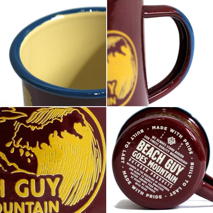 ホーロー マグカップ BEACH GUY GOES MOUNTAIN VINTAGE MUG 12oz