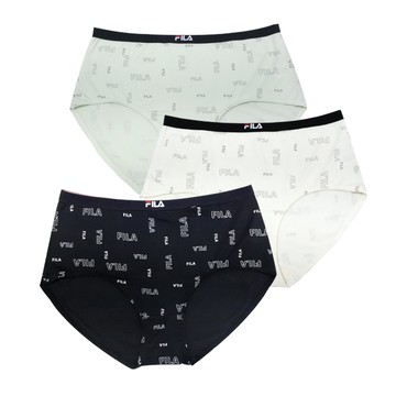 【FILA】女恬柔印花三角褲-膚色(多尺寸可選)