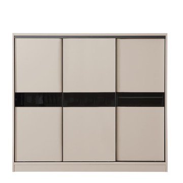 直人木業-RJ現代奶油風緩衝滑門衣櫃244公分