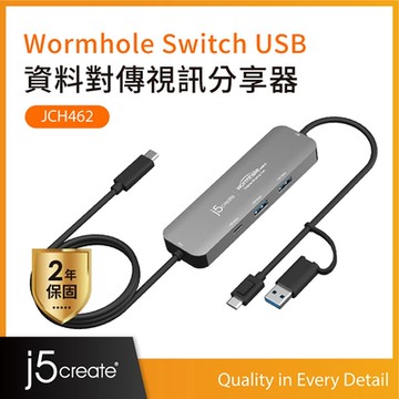 Wormhole Switch USB資料對傳視訊分享器 共享螢幕檔案鍵盤滑鼠以及剪貼簿JCH462
