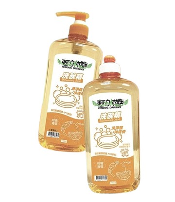 輕身體艷洗潔精 1000mL/罐 壓頭包裝、洗碗精、柑橘味 台灣製造 憨吉小舖