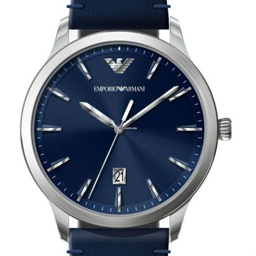 EMPORIO ARMANI 亞曼尼 AR80032 經典紳士義大利腕錶/藍面 43mm｜樂天全館特惠中★指定刷卡回饋10%