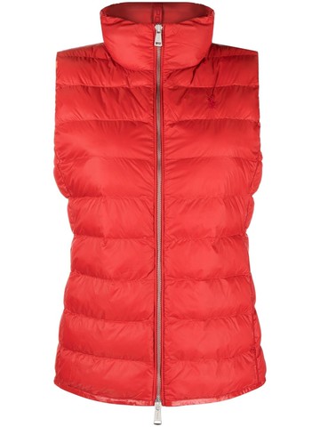 Polo Ralph Lauren - quilted Polo pony gilet - women - Recycled Nylon/Recycled Nylon - XS - Red