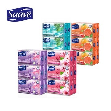 SUAVE 香氛沐浴皂60gx6入/組(櫻花香氛/粉紅甜柚/海洋清香/淡雅紫羅蘭)【居家生活便利購】