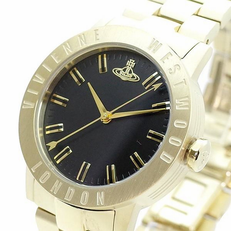 ヴィヴィアンウエストウッド VIVIENNE WESTWOOD VIVIENNE WESTWOOD 腕時計 メンズ レディース VV213BKGD  クォーツ ブラック ゴールド 通販 LINEポイント最大0.5%GET LINEショッピング