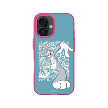 iPhone 16 Clear 粉漾桃 - 樂一通 Looney Tunes - 亂花系列-兔巴哥