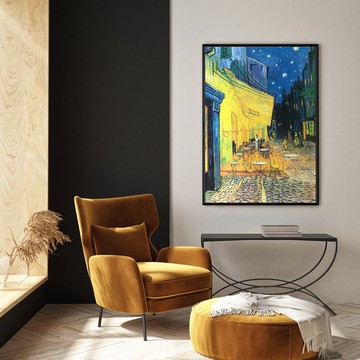 梵谷_夜晚的露天咖啡座II - 梵谷系列掛畫/大師名作系列/風景掛畫
