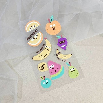 布用水果家族燙印貼   | DIY布類印花