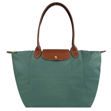 LONGCHAMP LE PLIAGE系列肩背水餃包(大/柏綠)1899-089-139