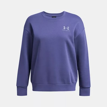 【UNDER ARMOUR】UA Essential Fleece 長袖套頭衫 女 大學T 紫色-1373032-561
