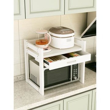 廚房微波爐置物架臺面家用放電飯煲烤箱儲物收納一體柜支架多功能