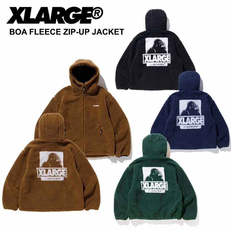 ãšã¯ã¹ãã©ã©ãŒãž X-LARGE BOA FLEECE ZIP-UP JACKET ãã¢
