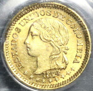 アンティークコイン PCGS MS ロンビアゴールド1ペソコンドルボゴタ14kミントコイン Colombia Gol 20061601D