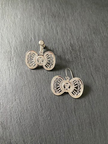【銀線細工】Ribbon (L) 造型耳環 / SV925