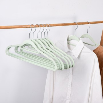 收納職人 無痕防滑42cm植絨衣架30入_5色任選 - 質感白