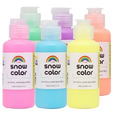 韓國SNOWKIDS無毒兒童幻彩手指膏 (70ml)  每盒共 6色 (可搭配點點瓶或造型海綿做使用喔!)｜全店$299 全家取貨免運｜領券9折｜APP下單最高再賺22%點數⚡