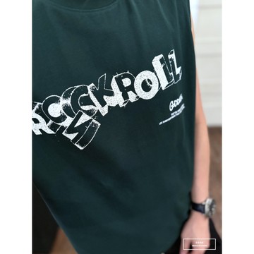 E7th.厚磅積木英文棉質背心-綠(E7S80032405)