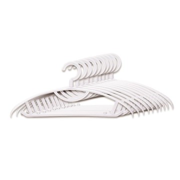 樂嫚妮 旋轉衣架30支/護肩無痕/加寬防滑/乾濕兩用-(2色)白色