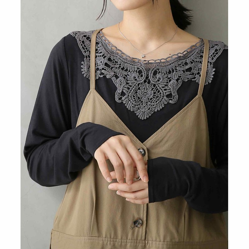 豊富なカラバリ 選べるm L Llサイズ展開 N Or繊細レース ミリオンホットロンt カットソー レディース トップス ロングtシャツ 長袖 インナー レース 暖かい ミリオンホット ノアール オシャレウォーカー Osharewalker 通販 Lineポイント最大1 0 Get Line