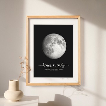 客製 你出生那天的月亮 月相掛畫