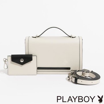 PLAYBOY - 手提包附長背帶  Encounter系列 - 米白色