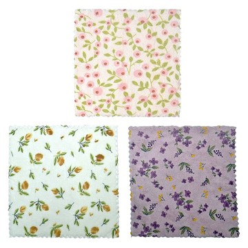 SP SAUCE 加厚珊瑚絨印花抹布 3件組  1套  30 x 30cm