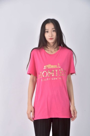 (M) bltee純棉粉色短袖上衣