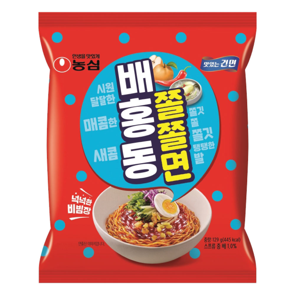 ベホンドン チョルチョル麺 1袋 129g 韓国ラーメン 冷麵 ビビン麺