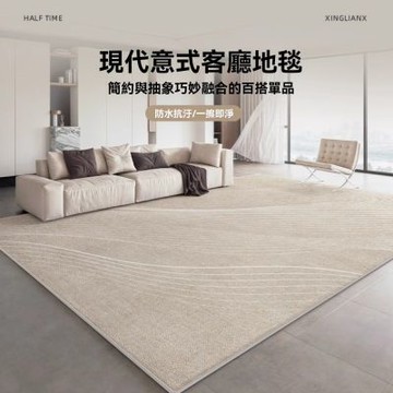 【匠俱】地毯160X250CM(客廳高級感意式極簡沙發茶幾地毯 加厚免洗耐臟地墊)