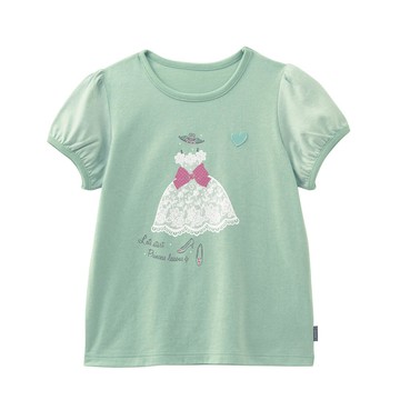 日本千趣會 - GITA 天竺棉泡泡袖上衣-禮服-薄荷綠